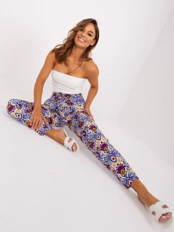 Pantaloni Dama Conica, Guler inalt, Sublevel, Mov Casual Marimi Mari