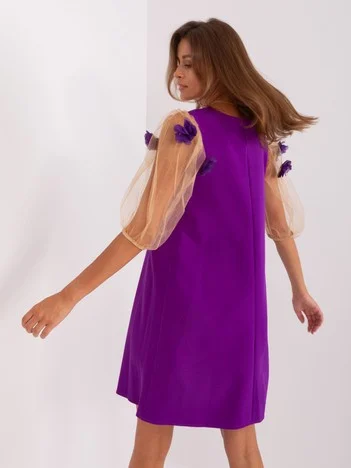 Rochie Dama Mini, Floral, LAKERTA, Mov de Sarbatori