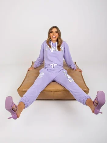 Compleu Dama Maneca lunga, Imprimat, ex moda, Mov Casual