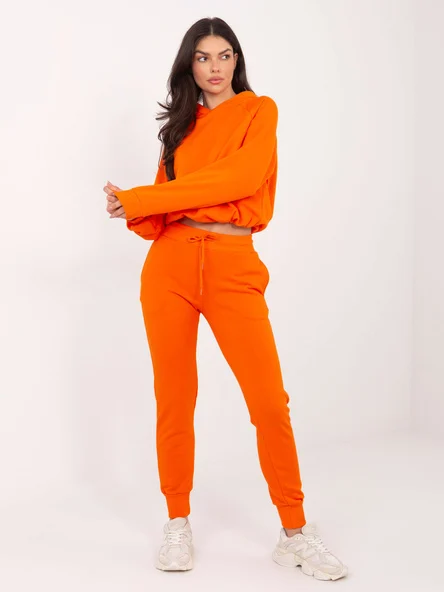Compleu Dama Maneca lunga, Mansete elastice, BASIC FEEL GOOD, Portocaliu Casual