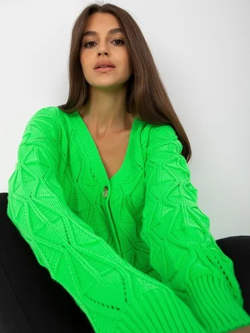 Pulover Dama Geometric, Decolteu in V, RUE PARIS, Verde Eleganta Office