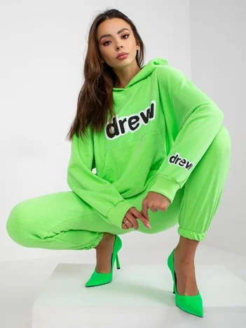 Compleu Dama Maneca lunga, Imprimat, ex moda, Verde Casual