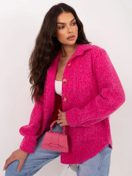 Jacheta Dama Maneca lunga, Guler inalt, RUE PARIS, Fucsia de Vara