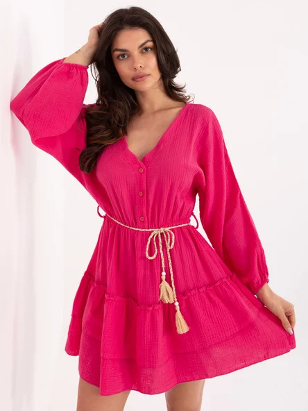 Rochie Dama Maxi, Lejera, ITALY MODA, Fucsia de Vara