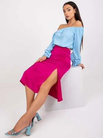 Fusta Dama Midi, Elegant, RUE PARIS, Fucsia de Petrecere