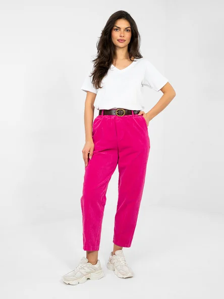 Pantaloni Dama 7/8, Conica, ITALY MODA, Fucsia Eleganta Office