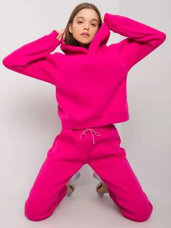 Compleu Dama Maneca lunga, Mansete elastice, ex moda, Fucsia Casual