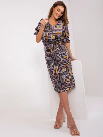 Rochie Dama Midi, Rochie dreapta, LAKERTA, Grafit Eleganta Office