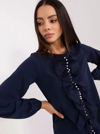 Bluza Dama Maneca lunga, Elegant, LAKERTA, Bleumarin Eleganta Office