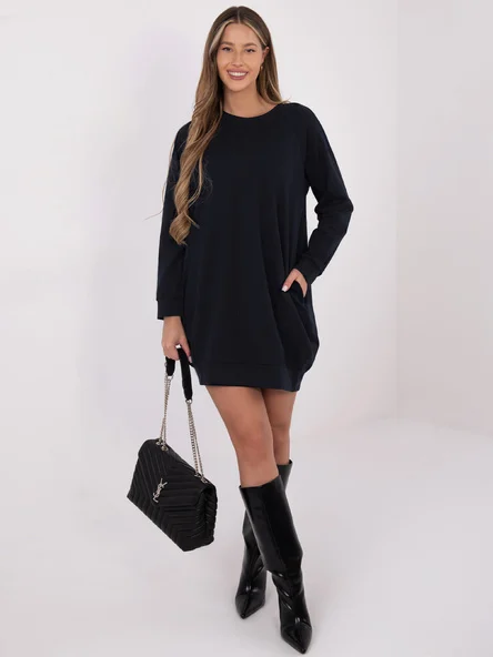 Rochie Dama Maxi, Rochie dreapta, BASIC FEEL GOOD, Bleumarin