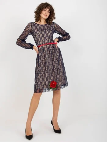 Rochie Dama Maxi, Dantela, LAKERTA, Bleumarin de Ocazie Nunta