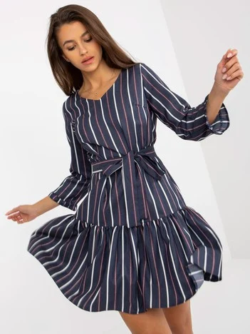 Rochie Dama Mini, Dungi, LAKERTA, Bleumarin de Sarbatori