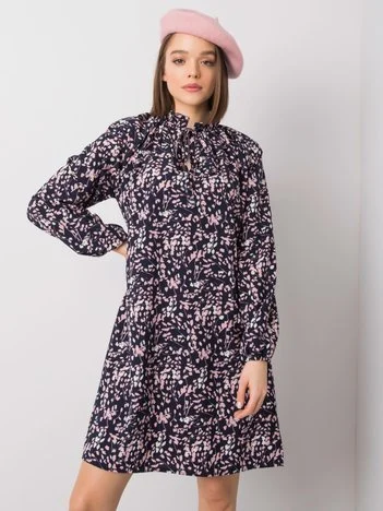 Rochie Dama Maxi, Imprimat, RUE PARIS, Bleumarin Eleganta Office