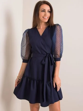 Rochie Dama Mini, Elegant, LAKERTA, Bleumarin de Petrecere
