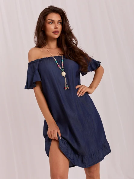 Rochie Dama Mini, Lejera, ITALY MODA, Bleumarin de Vara