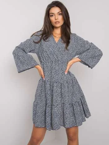 Rochie Dama Maxi, Floral, ITALY MODA, Bleumarin Eleganta Office