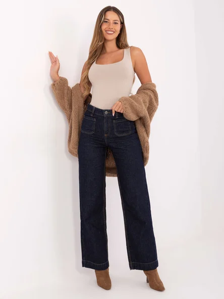 Pantaloni Dama Lejera, Guler inalt, Sublevel, Bleumarin Casual