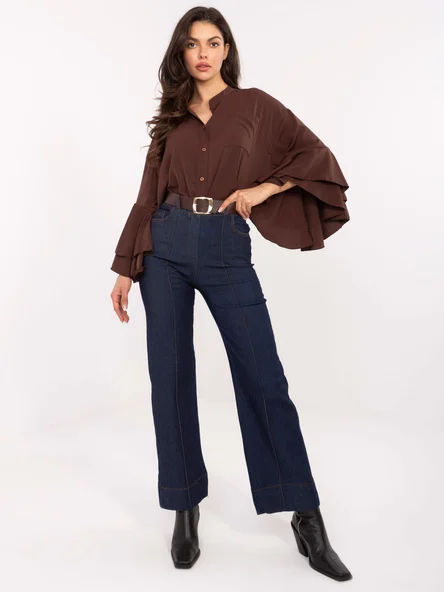 Pantaloni Dama Lunga, Croiala dreapta, Maya, Bleumarin Casual