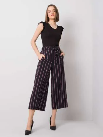 Pantaloni Dama 7/8, Dungi, RUE PARIS, Bleumarin Eleganta Office