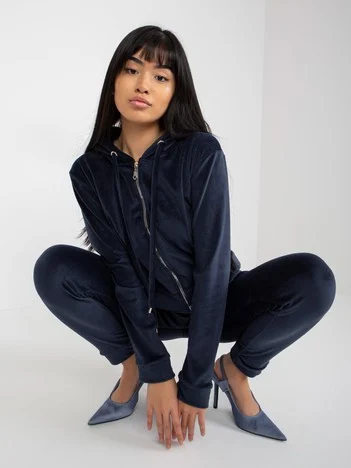 Compleu Dama Maneca lunga, Mansete elastice, RELEVANCE, Bleumarin Casual