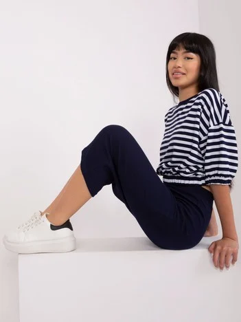Compleu Dama Midi, Dungi, Lily Rose, Bleumarin Casual