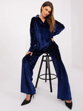 Compleu Dama Maneca lunga, Larga, LAKERTA, Bleumarin Eleganta Office