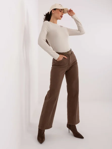 Bluza Dama Maneca lunga, Decolteu rotund, Sublevel, Bej Casual