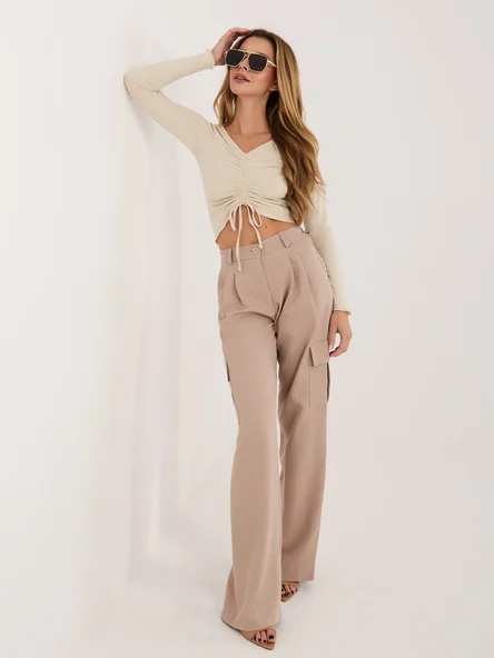 Bluza Dama Mini, Dungi, Sublevel, Bej Eleganta Office