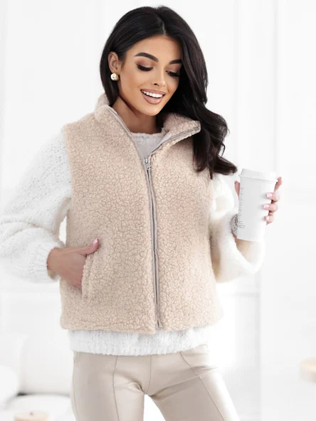 Vesta Dama Fara maneci, Fara maneci, COZY SHELLS, Bej de Vara Marimi Mari