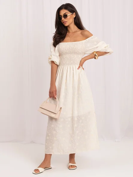 Rochie Dama Midi, Lejera, LAKERTA, Bej de Vara