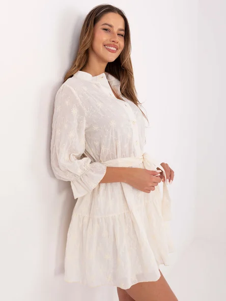 Rochie Dama Mini, Floral, LAKERTA, Bej de Vara