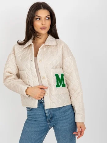 Jacheta Dama Mini, Guler inalt, LAKERTA, Bej de Vara