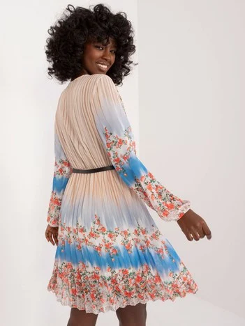 Rochie Dama Maxi, Floral, ITALY MODA, Bej