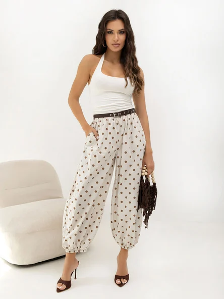 Pantaloni Dama 7/8, Buline, ITALY MODA, Bej