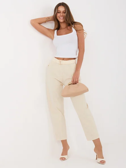 Pantaloni Dama 7/8, Conica, ITALY MODA, Bej