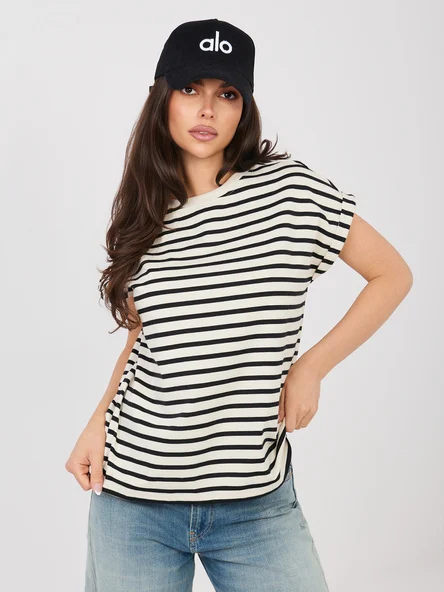 Tricou Dama Mini, Dungi, Sublevel, Bej Casual