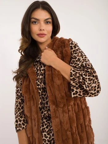 Vesta Dama Sub genunchi, Guler inalt, Wool Fashion Italia, Maro Eleganta Office