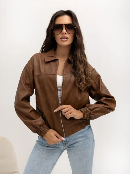 Jacheta Dama Guler inalt, Poliuretan, ITALY MODA, Maro de Vara