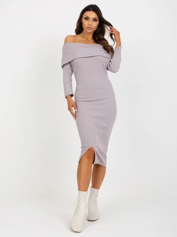 Rochie Dama Midi, Dungi, Lily Rose, Mov