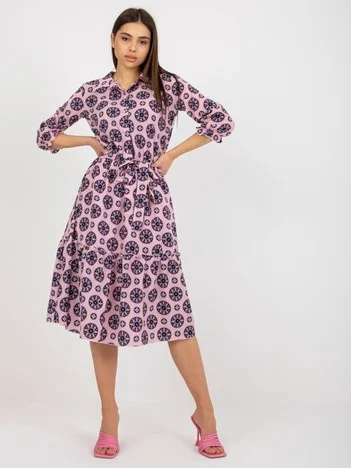 Rochie Dama Midi, Lejera, LAKERTA, Mov Eleganta Office
