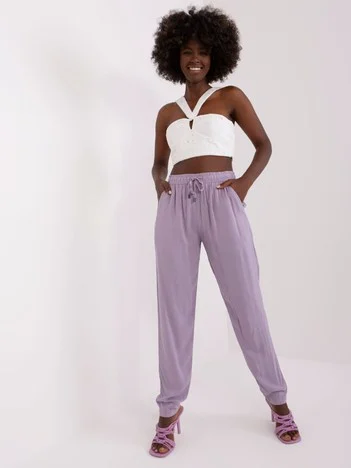 Pantaloni Dama Dreapta, Guler inalt, Sublevel, Mov Casual Marimi Mari