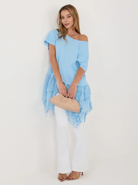 Bluza Dama Mini, Boho, ITALY MODA, Albastru