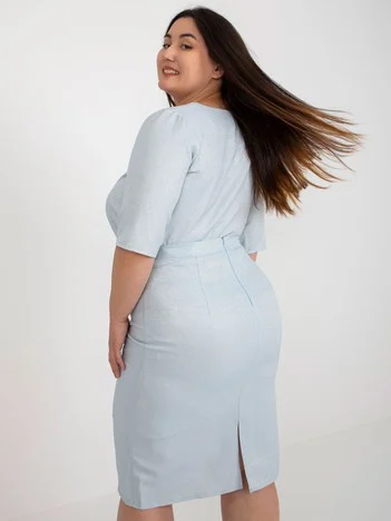 Fusta Dama Midi, Elegant, LAKERTA, Albastru de Petrecere