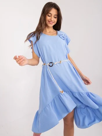 Rochie Dama Mini, Lejera, ITALY MODA, Albastru de Vara