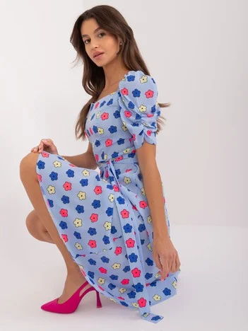 Rochie Dama Mini, Floral, LAKERTA, Albastru de Vara