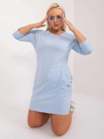 Rochie Dama Maneca 3/4, Rochie dreapta, RELEVANCE, Albastru