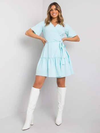 Rochie Dama Mini, Rochie dreapta, LAKERTA, Albastru de Ocazie Nunta