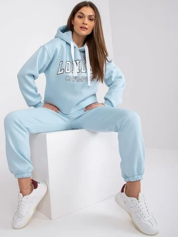 Compleu Dama Maneca lunga, Imprimat, ex moda, Bleu