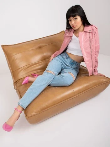 Blugi Dama Dreapta, Guler inalt, Redial, Albastru Casual