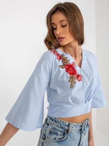 Bluza Dama Mini, Dungi, LAKERTA, Albastru Eleganta Office